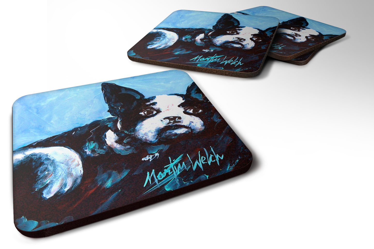 Buy this Boston Terrier Just Jake Foam Coaster Set of 4