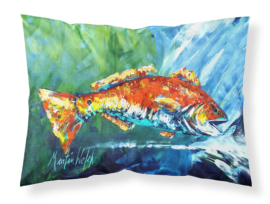 Buy this Break Through Red Fish Fabric Standard Pillowcase