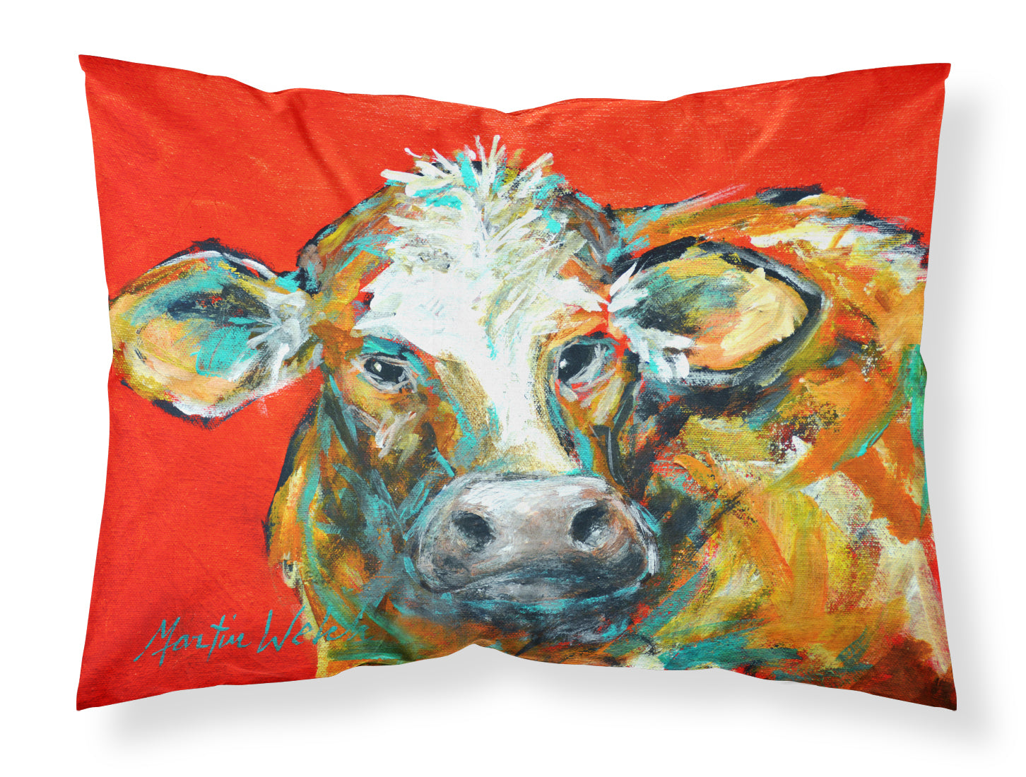 Buy this Caught Red Handed Cow Fabric Standard Pillowcase