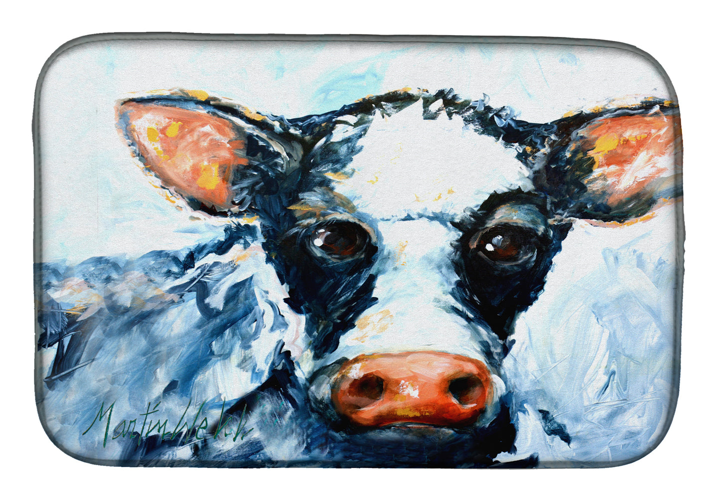Buy this Cow Lick Black and White Cow Dish Drying Mat
