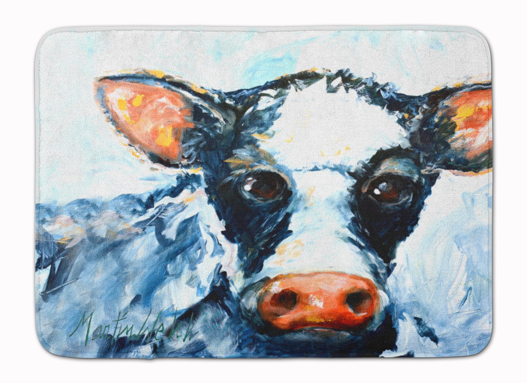 Buy this Cow Lick Black and White Cow Machine Washable Memory Foam Mat