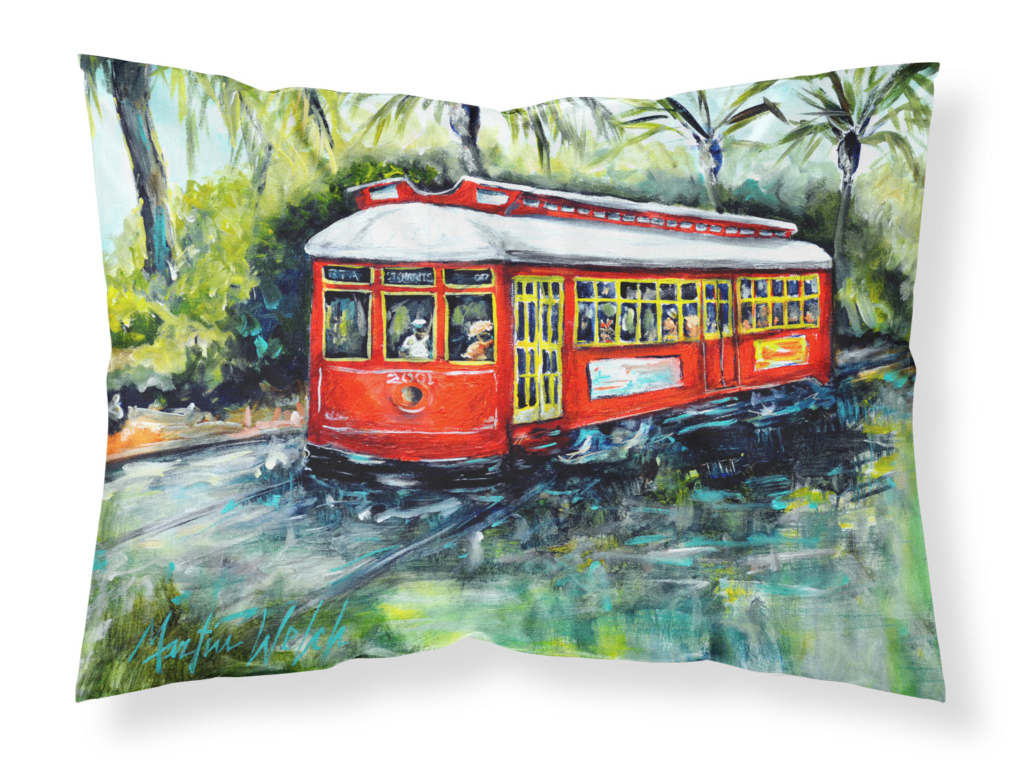 Buy this Little Red Street Car Fabric Standard Pillowcase