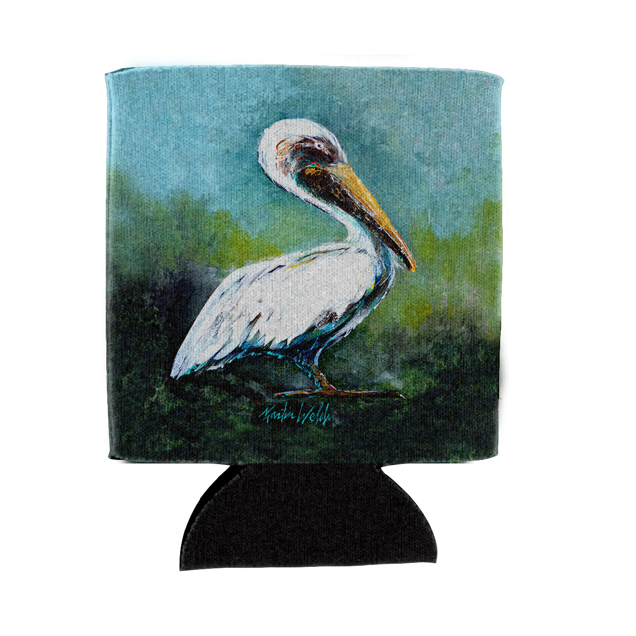 Buy this Blue Stand White Pelican Can or Bottle Hugger