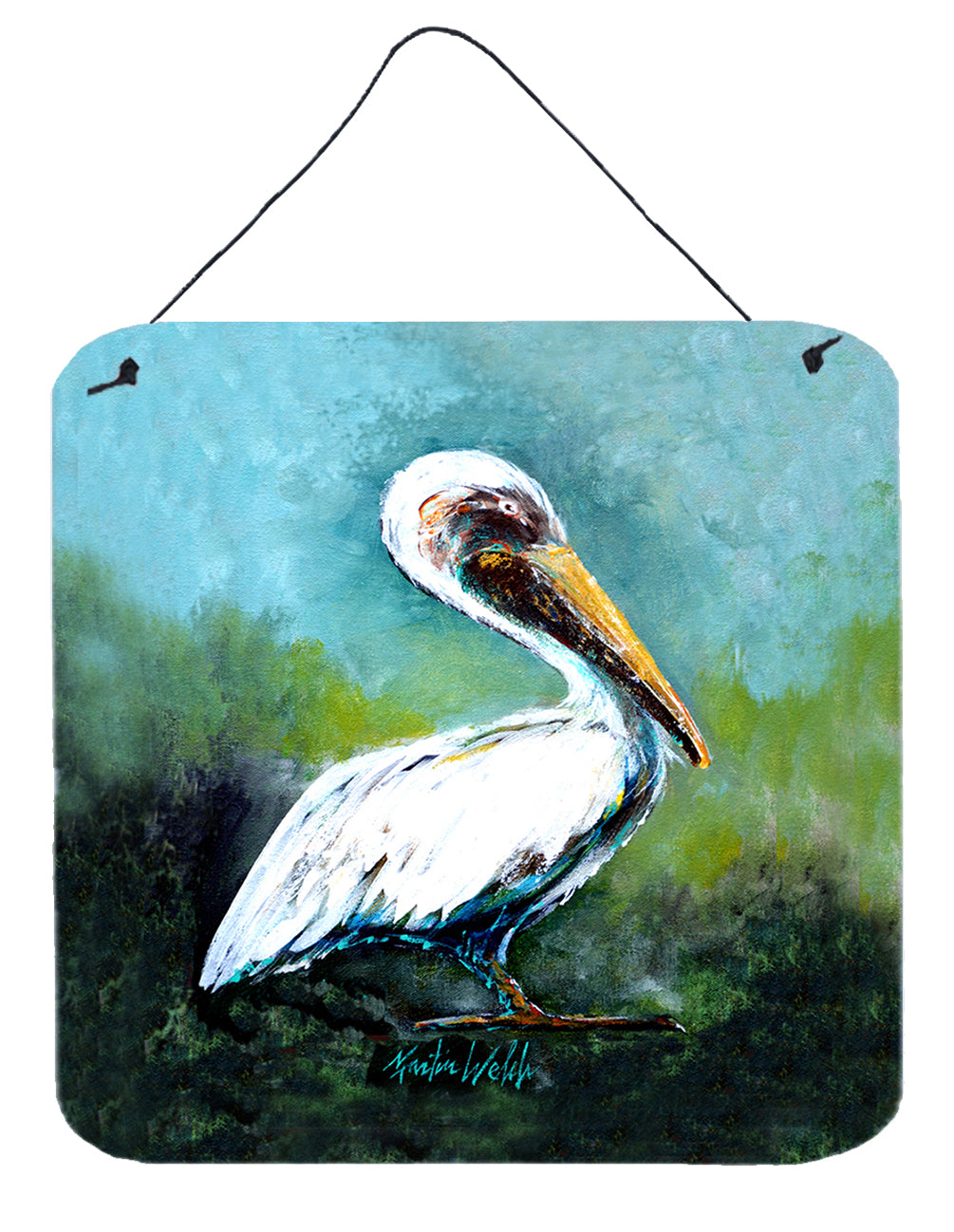 Buy this Blue Stand White Pelican Wall or Door Hanging Prints