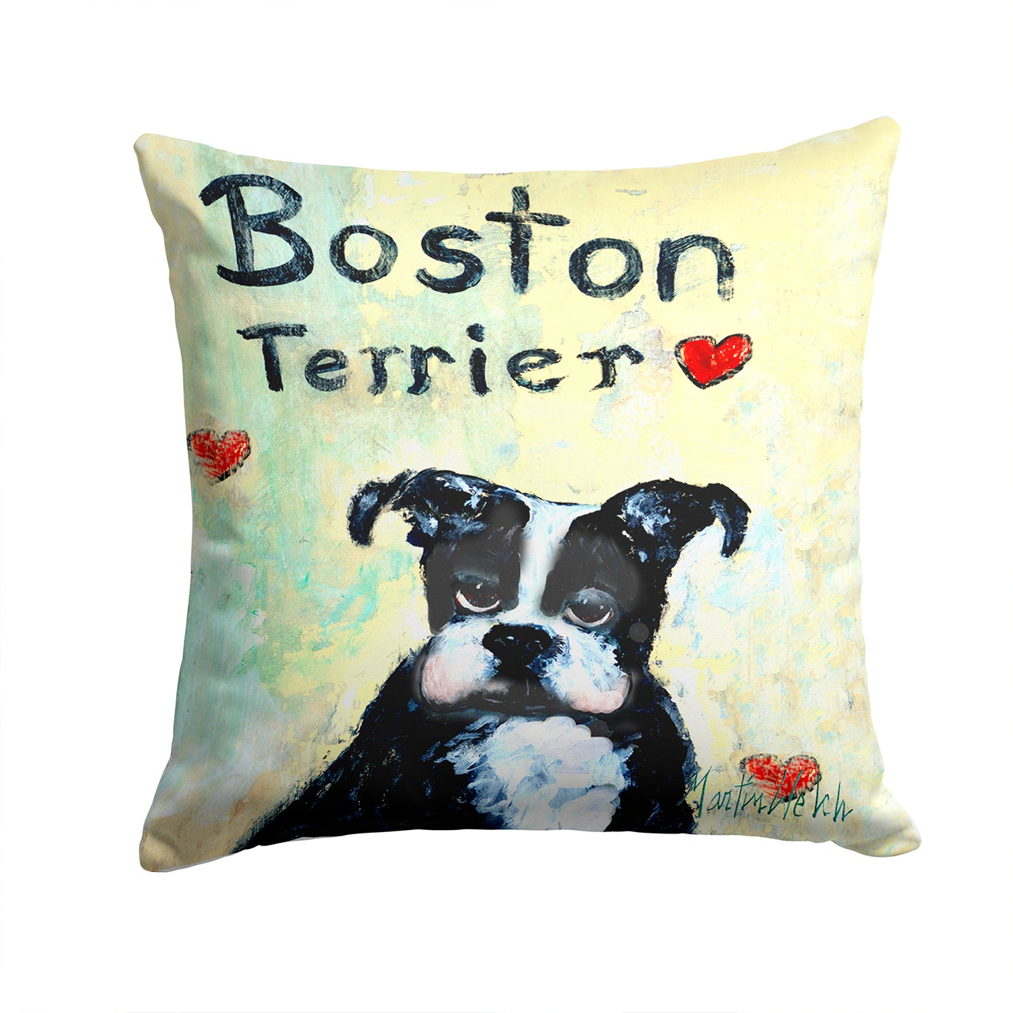 Buy this Boston Terrier Where's my Bibb Fabric Decorative Pillow