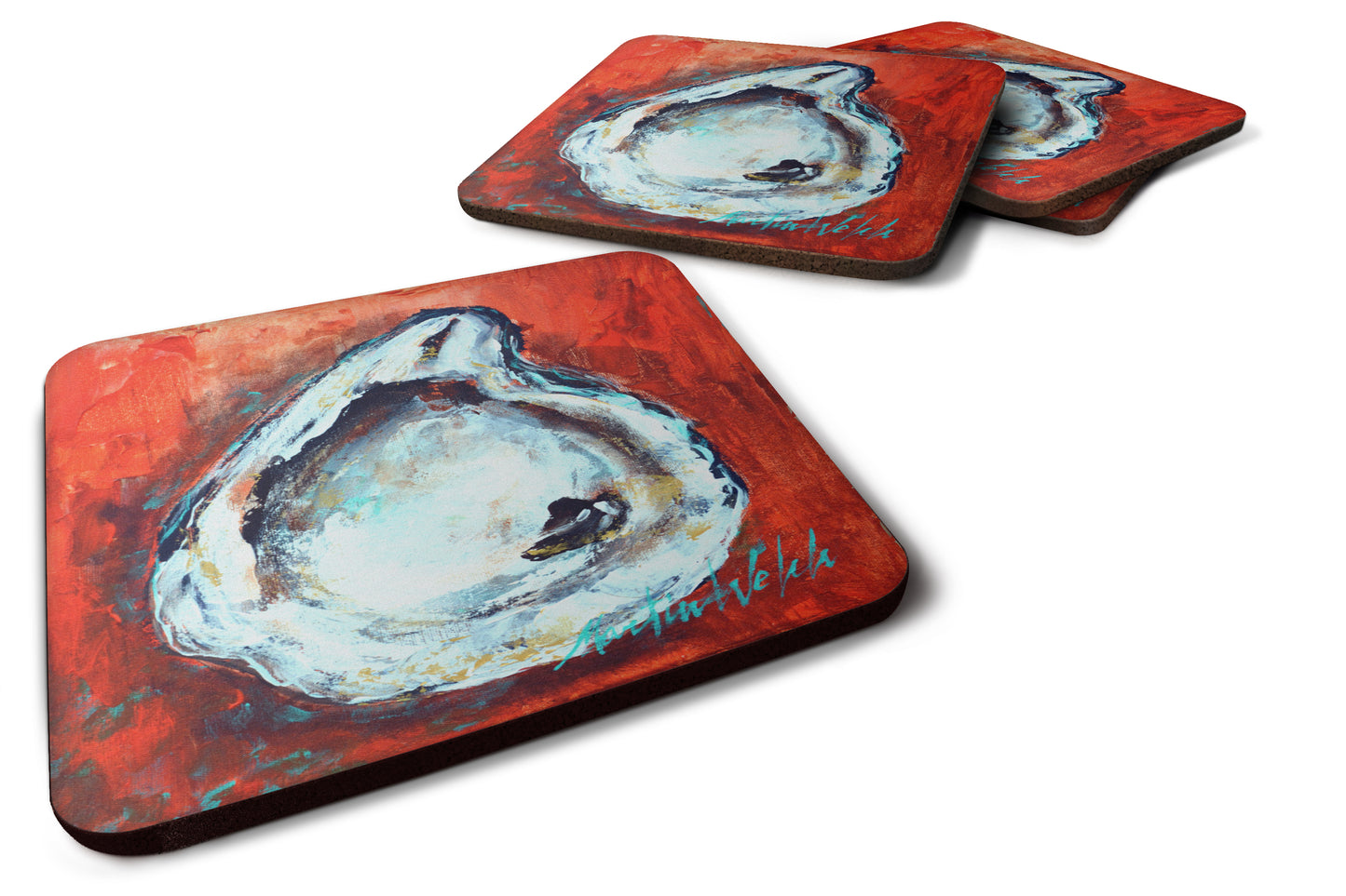 Buy this Char Broiled Oyster Foam Coaster Set of 4