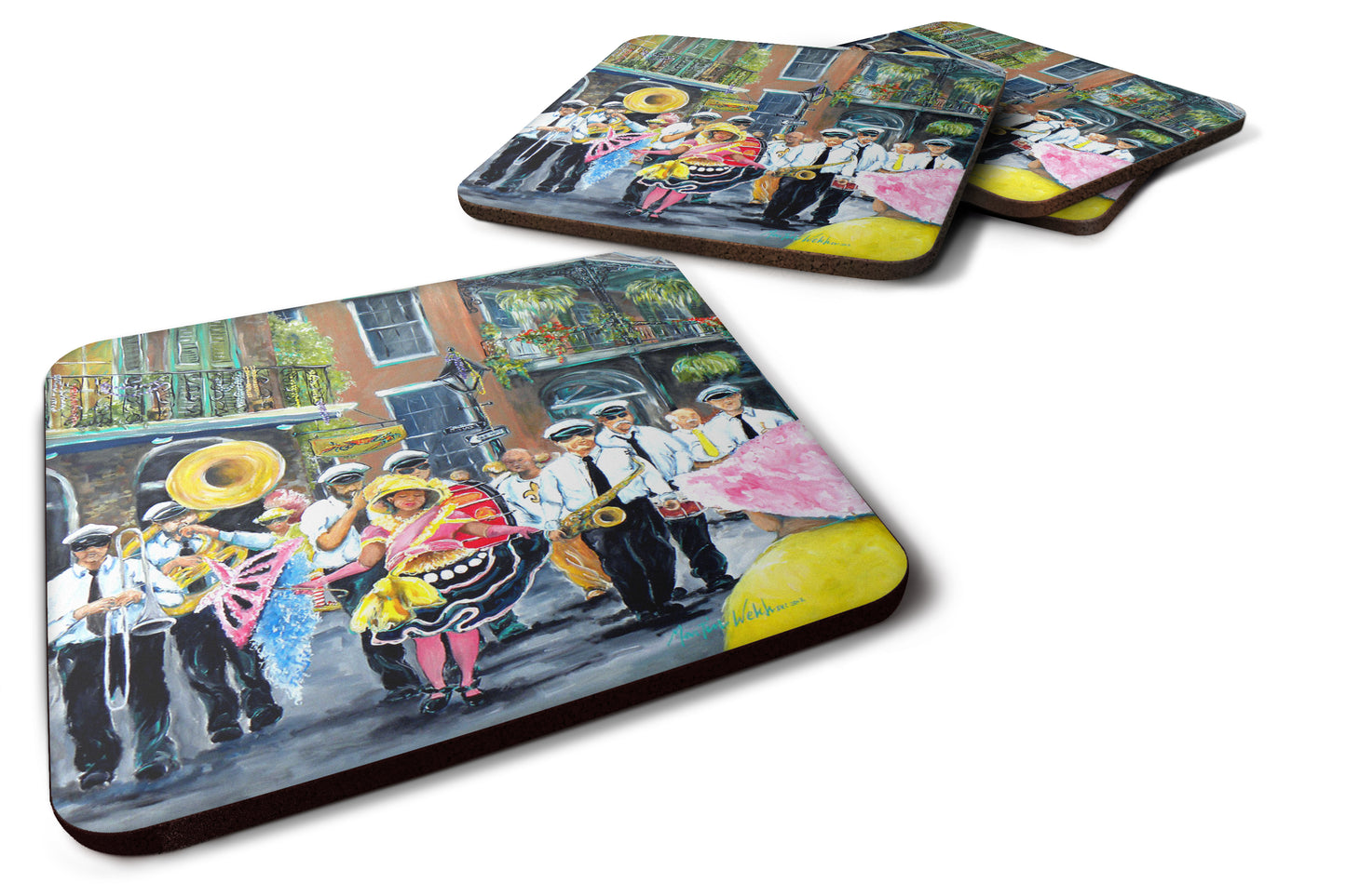 Buy this French Quarter Frolic Foam Coaster Set of 4