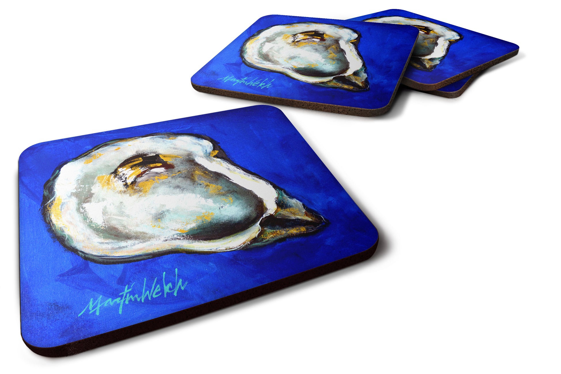 Buy this Oyster Gray Shell Foam Coaster Set of 4