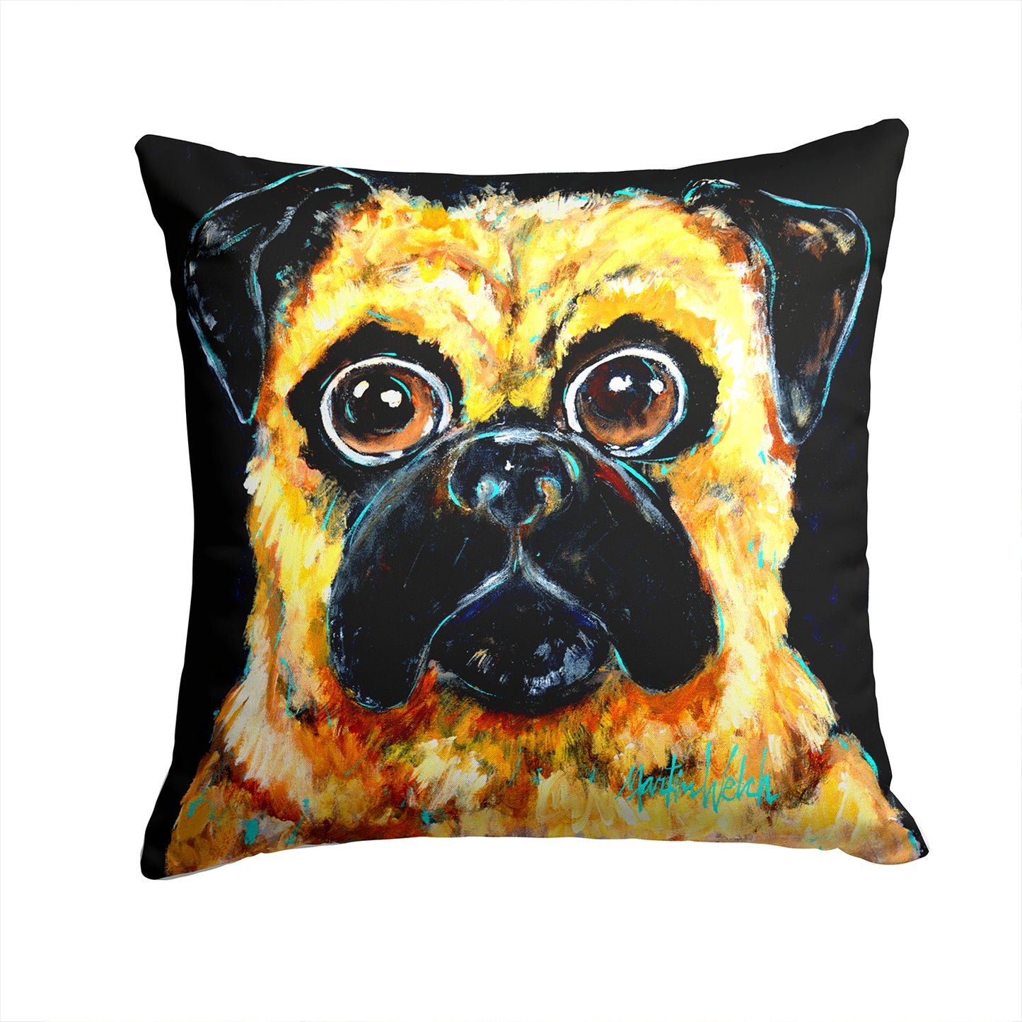 Buy this Pug It Out Fabric Decorative Pillow