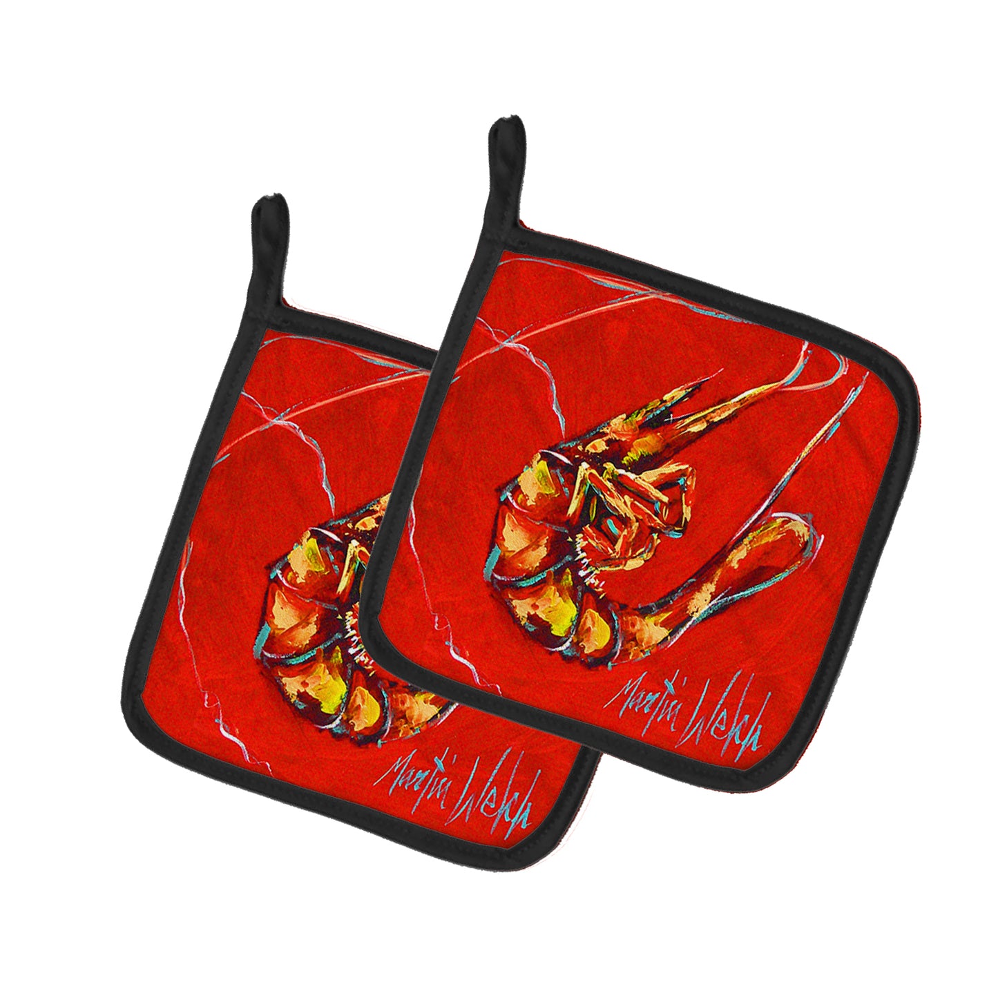 Buy this Red Shrimp Pair of Pot Holders