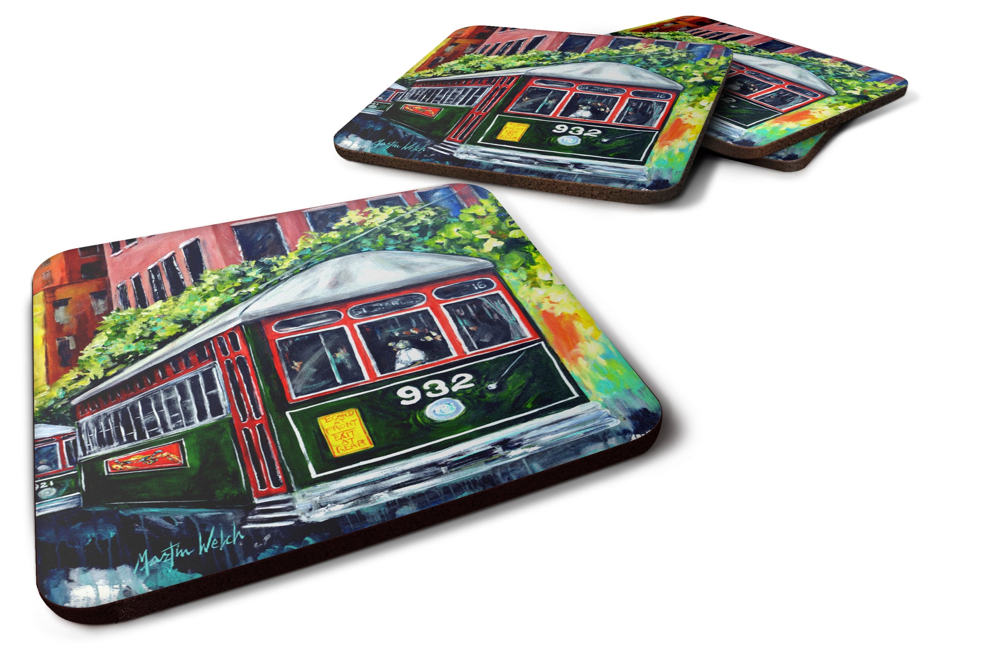 Buy this Streetcar St. Charles #2 Foam Coaster Set of 4