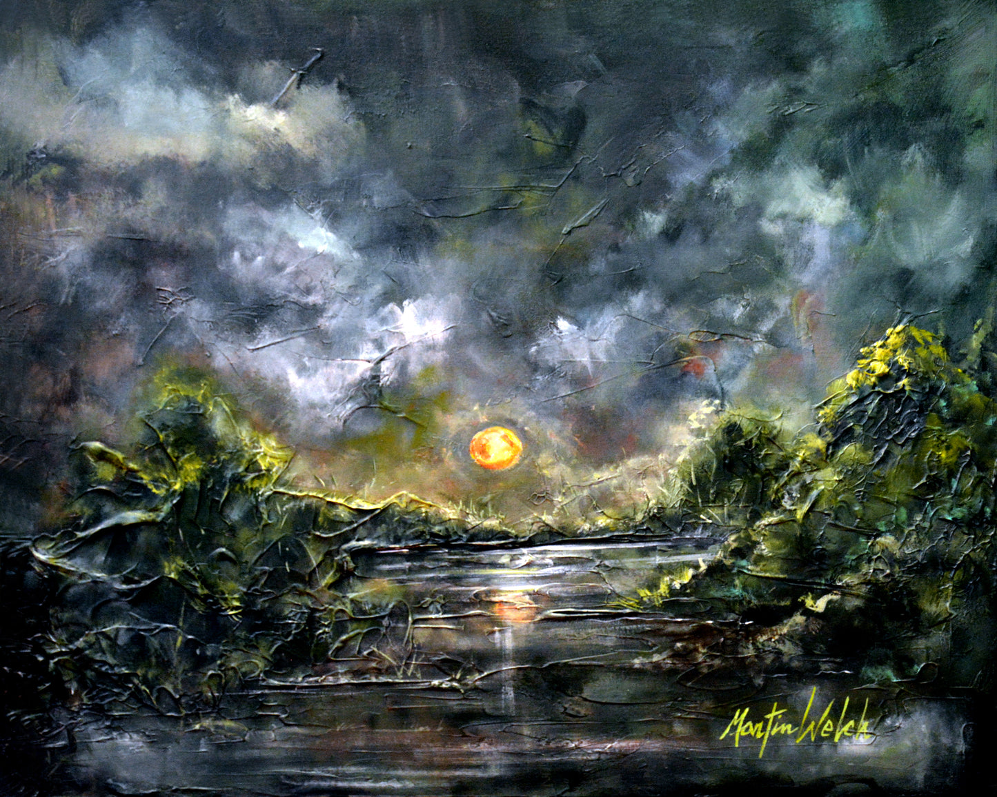 Midnight Swamp - Swamp Scene - 11"x14" Print