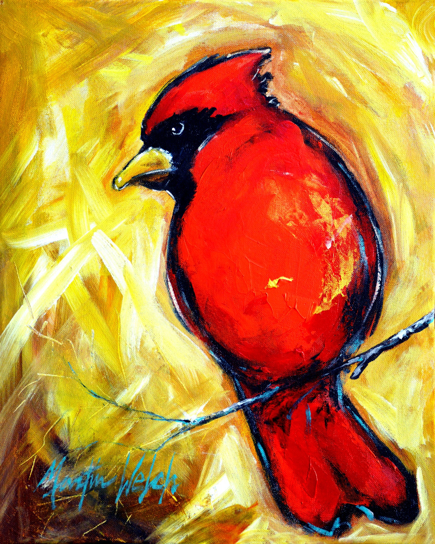 Sha Red Baba - Red Bird - 11"x14" Print