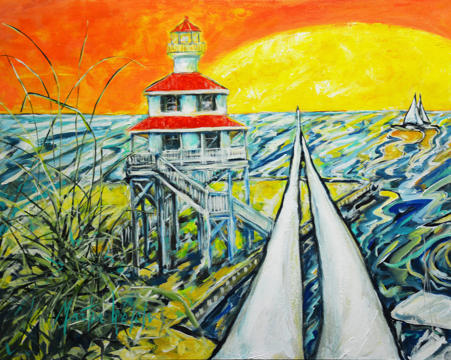 Sunset on West End - New Orleans Lighthouse - 11"x14" Print
